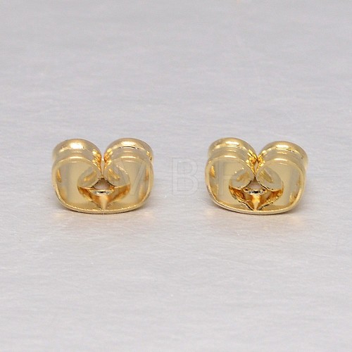 Real 18K Gold Plated Brass Ear Nuts KK-L147-214-NR-1