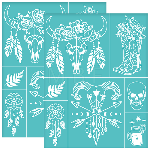 Self-Adhesive Silk Screen Printing Stencil DIY-WH0338-339-1