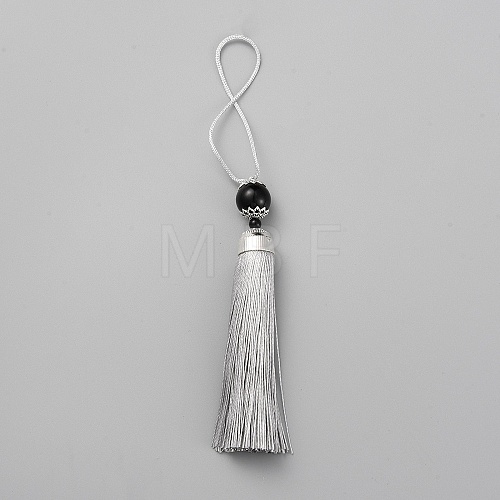 Polyester Tassel Big Pendants Decorations HJEW-TAC0019-01F-1