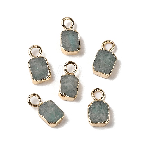 Natural Amazonite Rectangle Charms G-Q169-07G-08-1