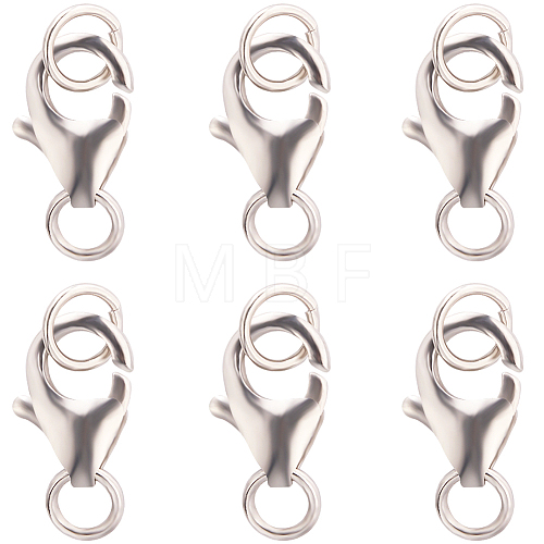 6PCS 925 Sterling Silver Lobster Claw Clasps STER-CN0001-23-1