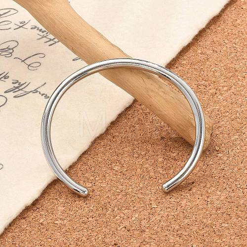 Non-Tarnish 304 Stainless Steel Simple Thin Cuff Bangles BJEW-P296-02P-1