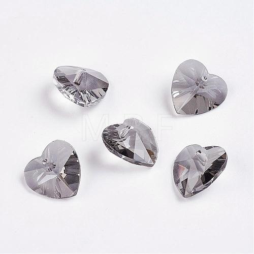 Faceted K9 Glass Charms EGLA-P026-H02-1