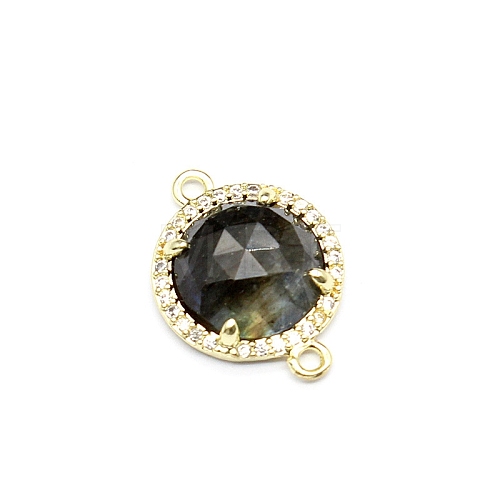 Natural Labradorite Connector Charms PW-WGD2653-08-1