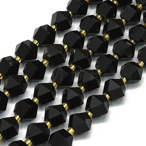 Natural Obsidian Beads Strands G-I376-A38-01-1