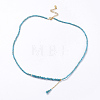 Natural Howlite Pendant Necklaces NJEW-K108-17-04-1