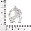 Brass Micro Pave Clear Cubic Zirconia Pendants KK-B177-05D-P-3