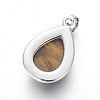 Natural Tiger Eye Pendants G-L512-C10-3