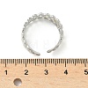 304 Stainless Steel Double Color Cuff Rings RJEW-S635-01GP-F-5