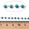 Handmade Synthetic Turquoise Beads & 316 Stainless Steel Round Link Chains CHS-L033-09P-2