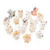 Resin Flocking Dog Pendants RESI-TAC0012-21-3