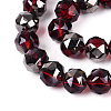 Electroplate Transparent Glass Round Beads Strands EGLA-T029-8mm-12T-05-3