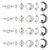  36Pcs 6 Styles Tibetan Style Zinc Alloy Connector Charms FIND-TA0002-96-3