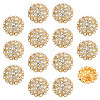 14pcs 1-Hole Alloy Shank Button FIND-FG0003-17B-1