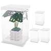 4 Sets Clear Plastic Packing Boxes with Paper Top and Bottom CON-GO0001-28A-1