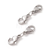 304 Stainless Steel Double Lobster Claw Clasps STAS-E163-57P-D-3