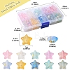 300Pcs 10 Colors Frosted Acrylic Charms OACR-FS0004-09-4