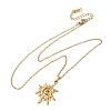 304 Stainless Steel Pendant Cable Chain Necklaces for Men Women NJEW-K308-03F-G-4