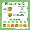 30Pcs 3 Colors Autumn Resin Pumpkin Beads RESI-YW0006-50-2