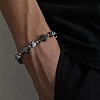 Synthetic Non-magnetic Hematite & Natural Gemstone Beads Stretch Bracelets for Women Men TK7593-6