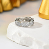 Brass Micro Pave Cubic Zirconia Finger Rings for Women SB1498-4-1