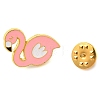 Bird Golden Alloy Enamel Brooches JEWB-I035-08G-01-3