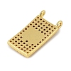Religion Brass Micro Pave Clear Cubic Zirconia Pendants KK-L268-026G-02-3