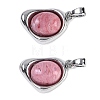 Natural Rhodonite Pendants KK-U043-52P-05-1