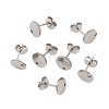 Non-Tarnish 304 Stainless Steel Stud Earring Findings STAS-R063-35-3