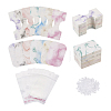 Fashewelry 210Pcs Marble Pattern Paper Hair Ties & Earring Display Card Sets CDIS-FW0001-03-18