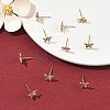 SHEGRACE Brass Micro Pave Clear Cubic Zirconia Stud Earrings XGRQ4N197-725G-4