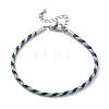 Polyester Cord Braided Bracelet Makings MAK-Z003-01P-24-1