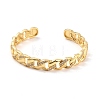 Bling Curb Chain-shaped Cubic Zirconia Cuff Bangle BJEW-D448-04G-RS-2