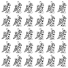 SUPERFINDINGS 50PCS Tibetan Style Alloy Pendants TIBE-FH0001-23-1