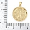 Rack Plating Brass Micro Pave Clear Cubic Zirconia Pendants KK-P287-36A-G-3