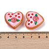 Handmade Heart Lampwork Beads Strands LAMP-P069-04B-06-4