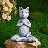 Resin Imitation Stone Cat Garden Decor JX174A-5