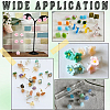 200Pcs 2 Colors 304 Stainless Steel Flat Round Blank Peg Stud Earring Findings STAS-SC0021-52-6