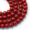 Baking Painted Glass Pearl Bead Strands HY-Q003-5mm-35-1