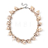 Ocean Natural Spiral Shell & Coconut Beaded Necklaces NJEW-JN06303-3