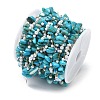 Handmade Natural Shell & ABS Imitation Beaded Chains CHS-F025-13G-01-2