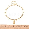 Ocean 304 Stainless Steel Charm Anklets for Women SA-CBA3D94-04A-G-5
