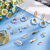 20Pcs 5 Style Brass Stud Earring Findings KK-BC0007-91-5