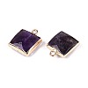 Natural Amethyst Faceted Pendants G-T139-95C-2