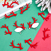 36Pcs 2 Styles Velvet and Plastic Antler Snowman Hand Branch FIND-GF0007-09A-4