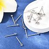 Tarnish Resistant Original Color Stainless Steel Stud Earring Findings X-STAS-Q036-1-5