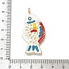 Brass Enamel Pendants X-KK-Z153-06G-02-3