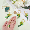 Leaf Alloy Enamel Pendant Keychain KEYC-CP0001-26-3