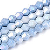 Anti-Tarnish Electroplate Bicone Glass Beads Strands EGLA-T021-6mm-16-09-1