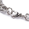 Tarnish Resistant 304 Stainless Steel Cuban Link Chain Bracelets STAS-A028-B064P-B-3